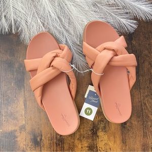 Universal Thread Coral Pink - Women's Cosette Padded Slide Sandals - Size 11